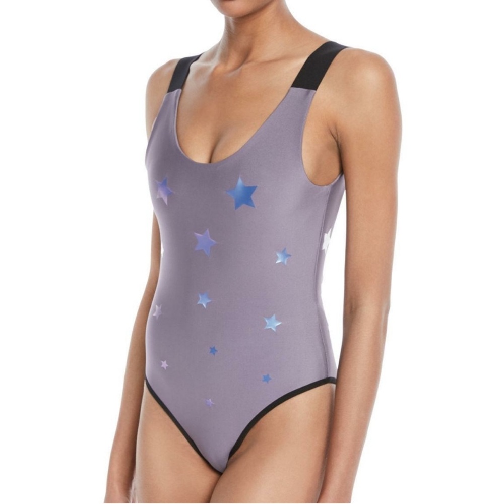 ULTRACOR Domain Luster Holographic Stars One Piece Flaw Gray Purple‎ X-Small XS
